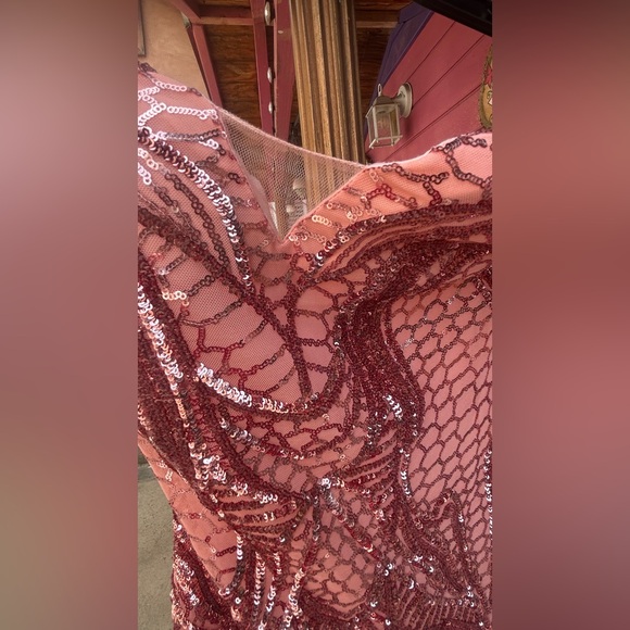 Angel Strapless Sequin Dress - Pink - Picture 3 of 11